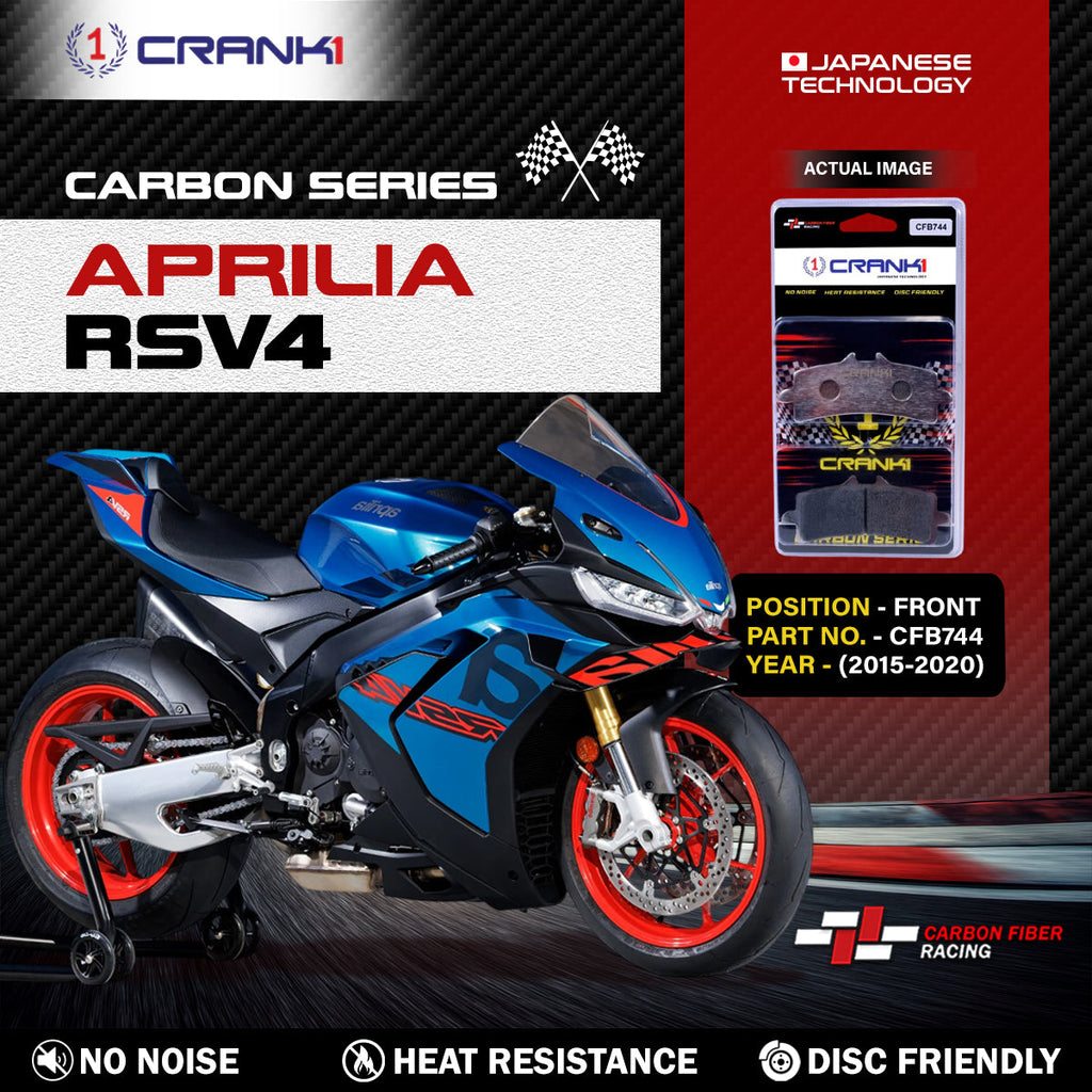 Carbon Brake Pads For Aprilia RSV4 (2015-2020) - Front - CFB744 - 2 Sets - CRANK1