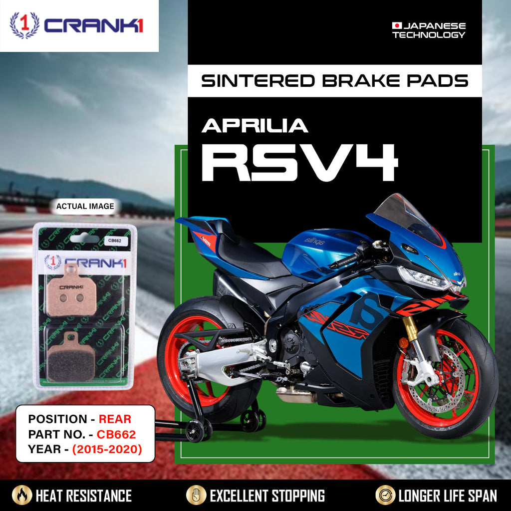 Sintered Brake Pads For Aprilia RSV4 (2015-2020) - Rear - CB662 - 1 Set  - CRANK1