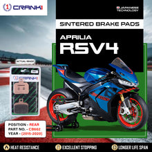 Load image into Gallery viewer, Sintered Brake Pads For Aprilia RSV4 (2015-2020) - Rear - CB662 - 1 Set  - CRANK1