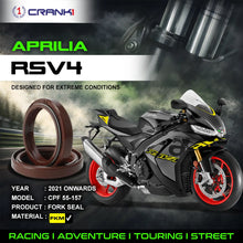 Load image into Gallery viewer, Fork Oil Seals Pair For Aprilia RSV4 (2021 Onwards) - CPF55-157 - CRANK1