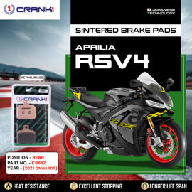 Sintered Brake Pads For Aprilia RSV4 (2021 Onwards) - Rear - CB662 - 1 Set  - CRANK1