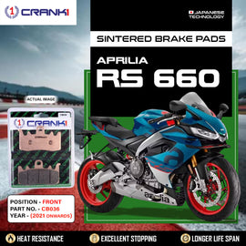 Sintered Brake Pads For Aprilia RS 660 (2021 Onwards) - Front - CB036 - 2 Sets  - CRANK1