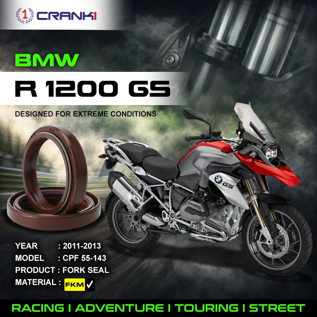 Fork Oil Seals Pair For BMW R 1200 GS (2011-2013) - CPF55-143 - CRANK1