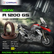 Load image into Gallery viewer, Fork Oil Seals Pair For BMW R 1200 GS (2011-2013) - CPF55-143 - CRANK1