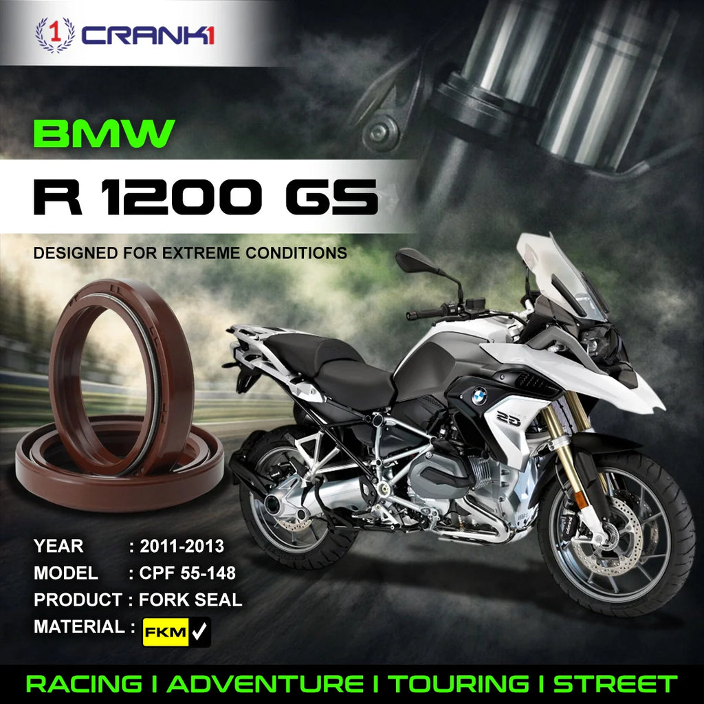 Fork Oil Seals Pair For BMW R 1200 GS (2011-2013) - CPF55-148 - CRANK1