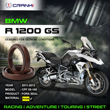 Load image into Gallery viewer, Fork Oil Seals Pair For BMW R 1200 GS (2011-2013) - CPF55-148 - CRANK1