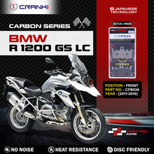 Load image into Gallery viewer, Carbon Brake Pads For BMW R 1200 GS LC (2017-2019) - Front - CFB036 - 2 Sets - CRANK1