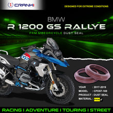 Load image into Gallery viewer, Fork Dust Seals Pair For BMW R 1200 GS Rallye (2017-2019) - CPD57-169 - CRANK1