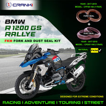 Load image into Gallery viewer, Fork And Dust Seals Kit For BMW R 1200 GS Rallye (2017-2019) - CRANK1