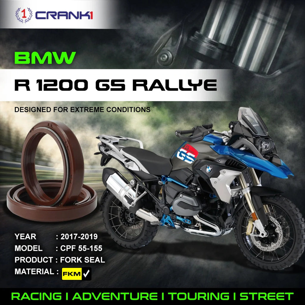 Fork Oil Seals Pair For BMW R 1200 GS Rallye (2017-2019) - CPF55-155 - CRANK1