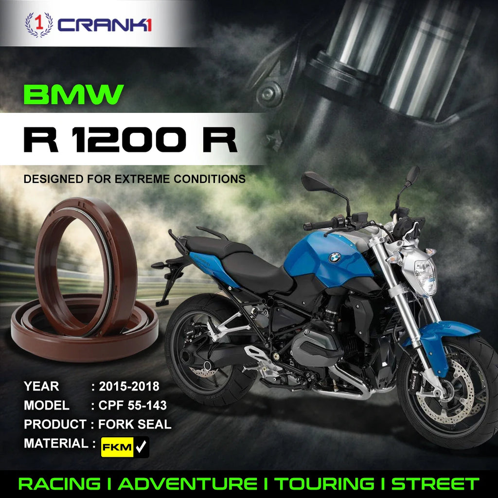 Fork Oil Seals Pair For BMW R 1200 R (2015-2018) - CPF55-143 - CRANK1