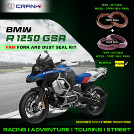 Fork And Dust Seals Kit For BMW R 1250 GSA (2019-2023) - CRANK1