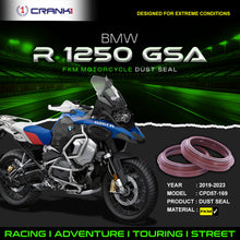 Load image into Gallery viewer, Fork Dust Seals Pair For BMW R 1250 GSA (2019-2023) - CPD57-169 - CRANK1