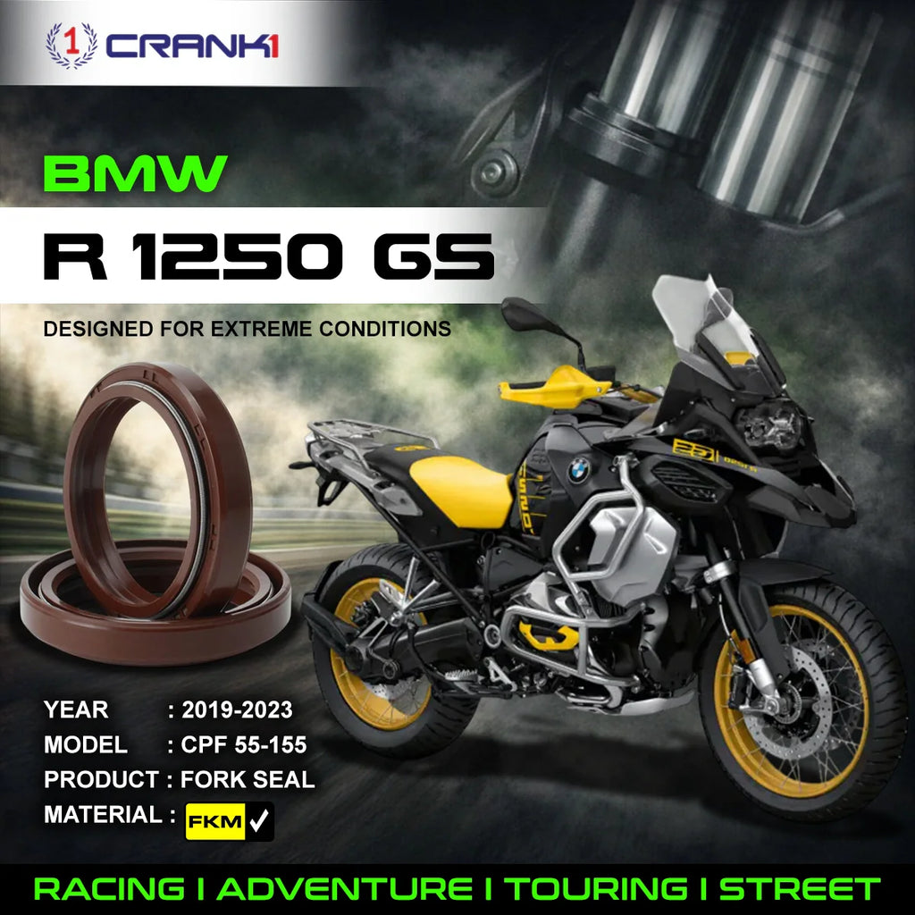 Fork Oil Seals Pair For BMW R 1250 GS (2019-2023) - CPF55-155 - CRANK1
