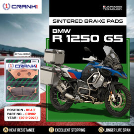 Sintered Brake Pads For BMWÂ R 1250 GS (2019-2023) - Rear - CB902 - 1 Set - CRANK1