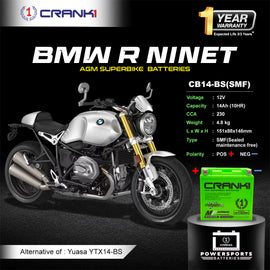 Battery For BMW R nineT (2013-2022) - CB14-BS - Factory Activated - CRANK1