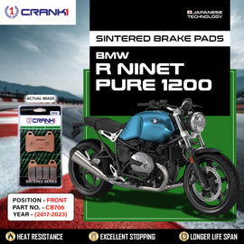 Sintered Brake Pads For BMW R nineT Pure 1200 (2017-2023) - Front - CB706 - 2 Sets - CRANK1