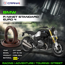 Fork Oil Seals Pair For BMW R nineT Standard Euro 4 (2017-2020) - CPF55-156 - CRANK1