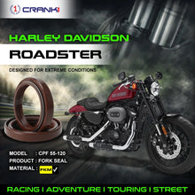 Load image into Gallery viewer, Fork Oil Seals Pair For Harley Davidson Roadster - CPF55-120 - CRANK1