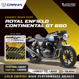 Ceramic Brake Pad For Royal Enfield Continental GT 650 - Front - CRM859 - 1 Set - CRANK1