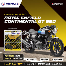 Ceramic Brake Pad For Royal Enfield Continental GT 650 - Rear - CRM359 - 1 Set - CRANK1
