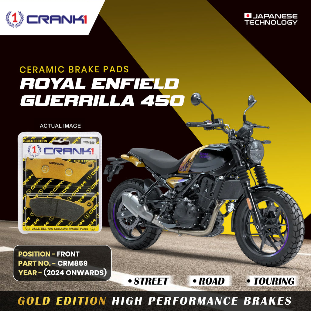 Ceramic Brake Pad For Royal Enfield Guerrilla 450 (2024 Onwards) - Front - CRM859 - 1 Set - CRANK1