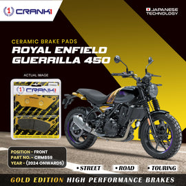Ceramic Brake Pad For Royal Enfield Guerrilla 450 (2024 Onwards) - Front - CRM859 - 1 Set - CRANK1