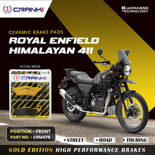 Load image into Gallery viewer, Ceramic Brake Pad For Royal Enfield Himalayan 411 - Front - CRM479 - 1 Set - Crank1