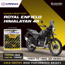 Load image into Gallery viewer, Ceramic Brake Pad For Royal Enfield Himalayan 411 - Rear - CRM359 - 1 Set - CRANK1