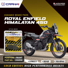 Load image into Gallery viewer, Ceramic Brake Pad For Royal Enfield Himalayan 450 - Front - CRM859 - 1 Set - CRANK1
