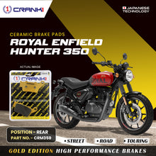 Load image into Gallery viewer, Ceramic Brake Pad For Royal Enfield Hunter 350 - Rear - CRM359 - 1 Set - CRANK1