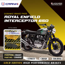 Load image into Gallery viewer, Ceramic Brake Pad For Royal Enfield Interceptor 650 - Front - CRM859 - 1 Set - CRANK1