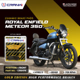 Ceramic Brake Pad For Royal Enfield Meteor 350 - Front - CRM479 - 1 Set - Crank1