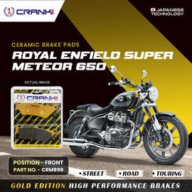 Ceramic Brake Pad For Royal Enfield Super Meteor 650 - Front - CRM859 - 1 Set - CRANK1