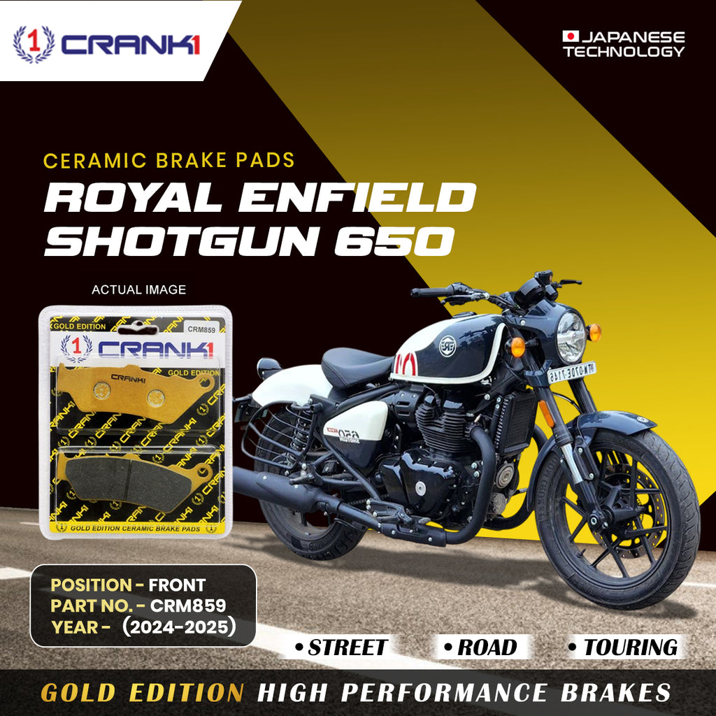 Ceramic Brake Pad For Royal Enfield Shotgun 650 (2024-2025) - Front - CRM859 - 1 Set - CRANK1