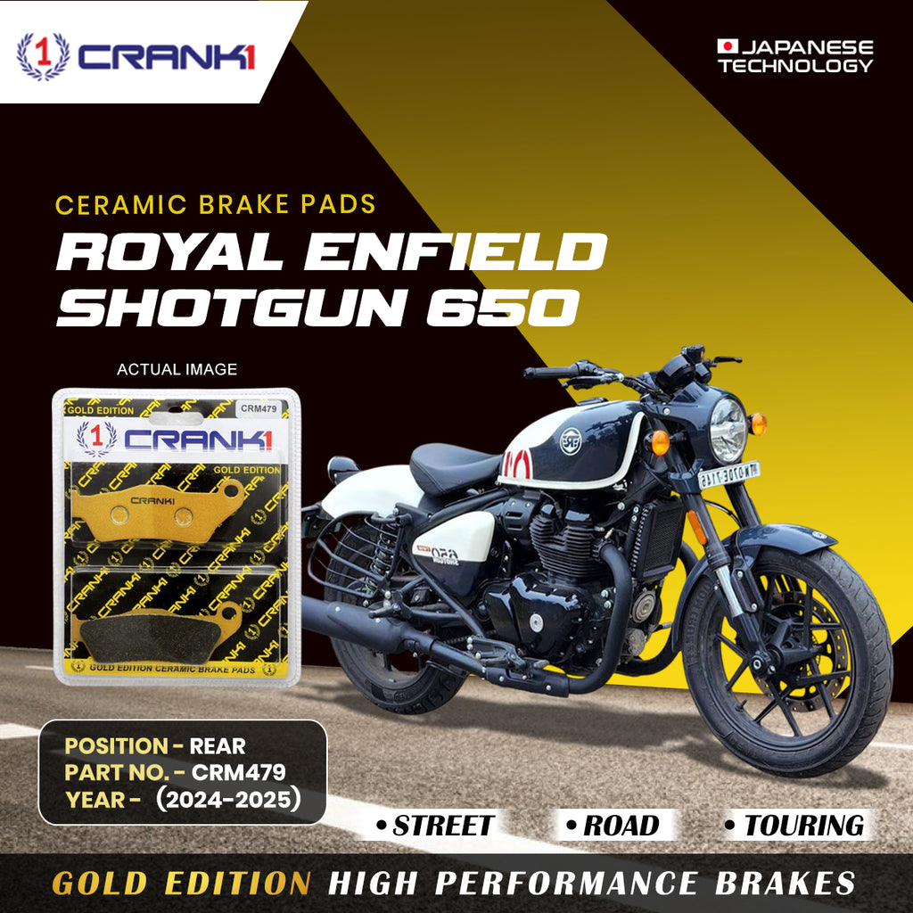 Ceramic Brake Pad For Royal Enfield Shotgun 650 (2024-2025) - Rear - CRM479 - 1 Set - Crank1