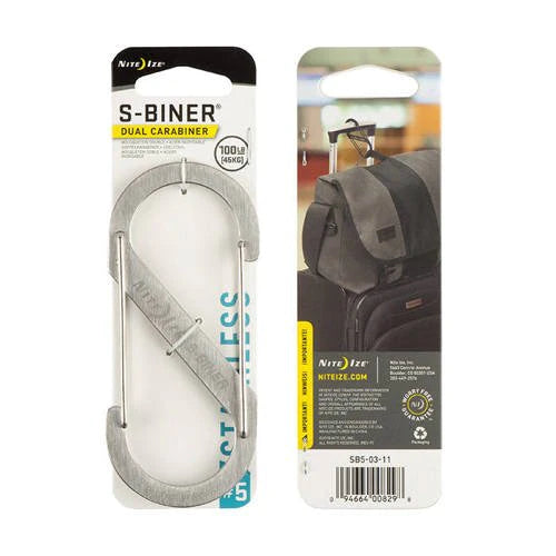 NITE IZE--S-BINER STANDARD (STAINLESS) #05