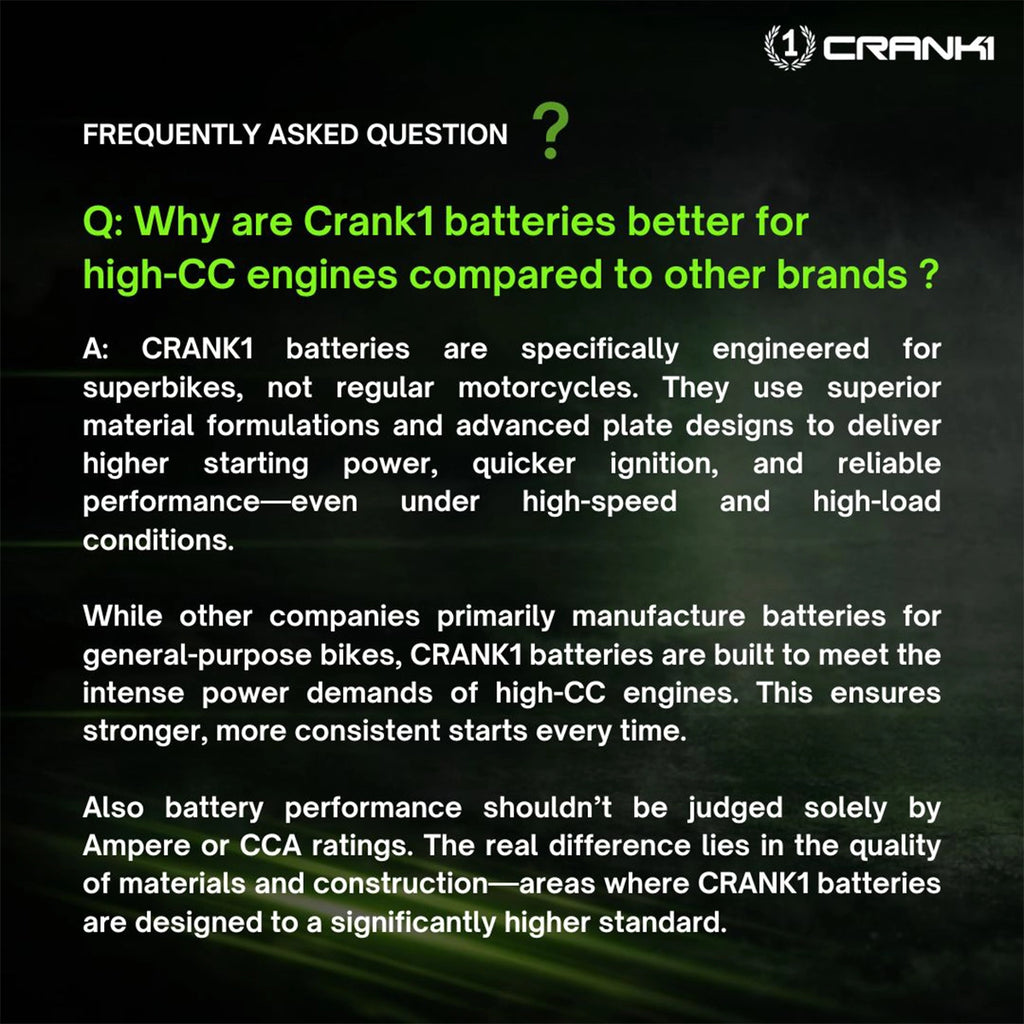 Battery For BMW S 1000 R HP4 (2013 Onwards) - CB10S - Factory Activated - CRANK1