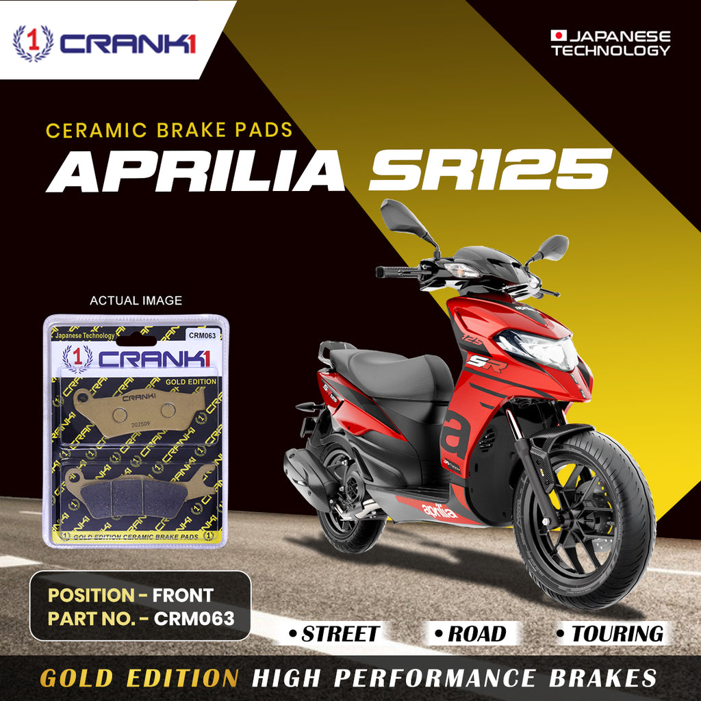 Ceramic Brake Pad For Aprilia SR125 - Front - CRM063 - 1 Set - CRANK1