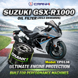 Oil Filter For Suzuki GSX-R1000 (2013 Onwards) - CPO138 - CRANK1