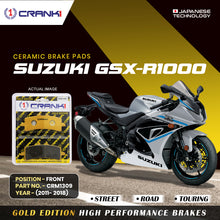 Load image into Gallery viewer, Ceramic Brake Pad For Suzuki GSX-R1000 (2011-2018) - Front - CRM1309 - 2 Sets - CRANK1