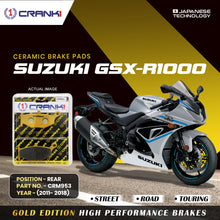 Load image into Gallery viewer, Ceramic Brake Pad For Suzuki GSX-R1000 (2011-2018) - Rear - CRM953 - 1 Set - Crank1