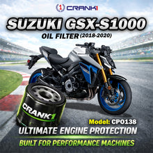 Load image into Gallery viewer, Oil Filter For Suzuki GSX-S1000 (2018-2020) - CPO138 - CRANK1