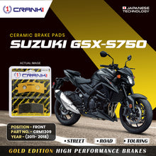 Load image into Gallery viewer, Ceramic Brake Pad For Suzuki GSX-S750 (2011-2018) - Front - CRM1309 - 2 Sets - CRANK1