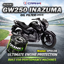 Load image into Gallery viewer, Oil Filter For Suzuki GW250 Inazuma (2014) - CPO138 - CRANK1