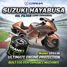 Load image into Gallery viewer, Oil Filter For Suzuki Hayabusa (1999 Onwards) - CPO138 - CRANK1