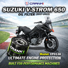 Load image into Gallery viewer, Oil Filter For Suzuki V-Strom 650 (2017-2022) - CPO138 - CRANK1