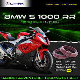 Fork Dust Seals Pair For BMW S 1000 RR (2016-2018) - CPD57-170 - CRANK1