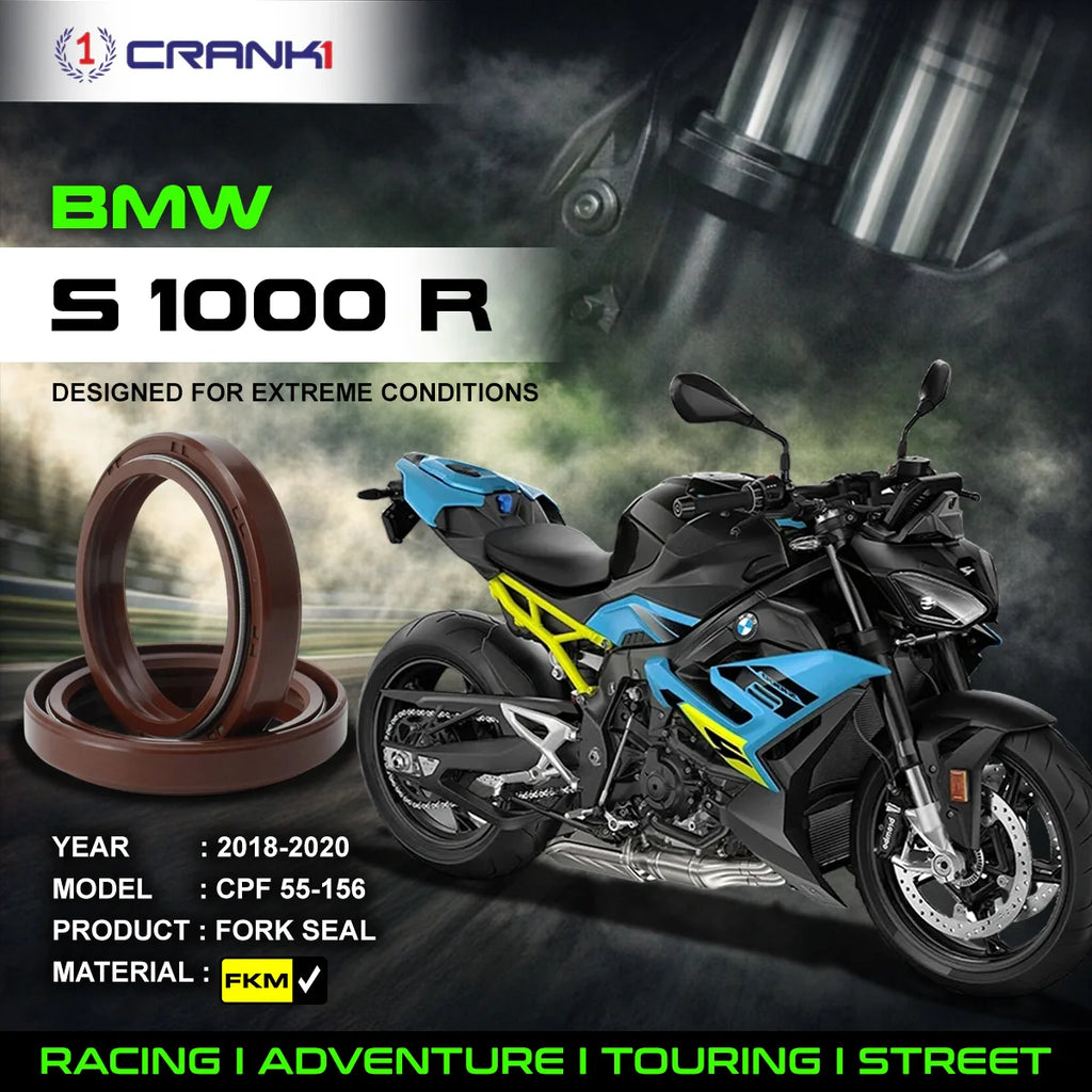 Fork Oil Seals Pair For BMW S 1000 R (2018-2020) - CPF55-156 - CRANK1