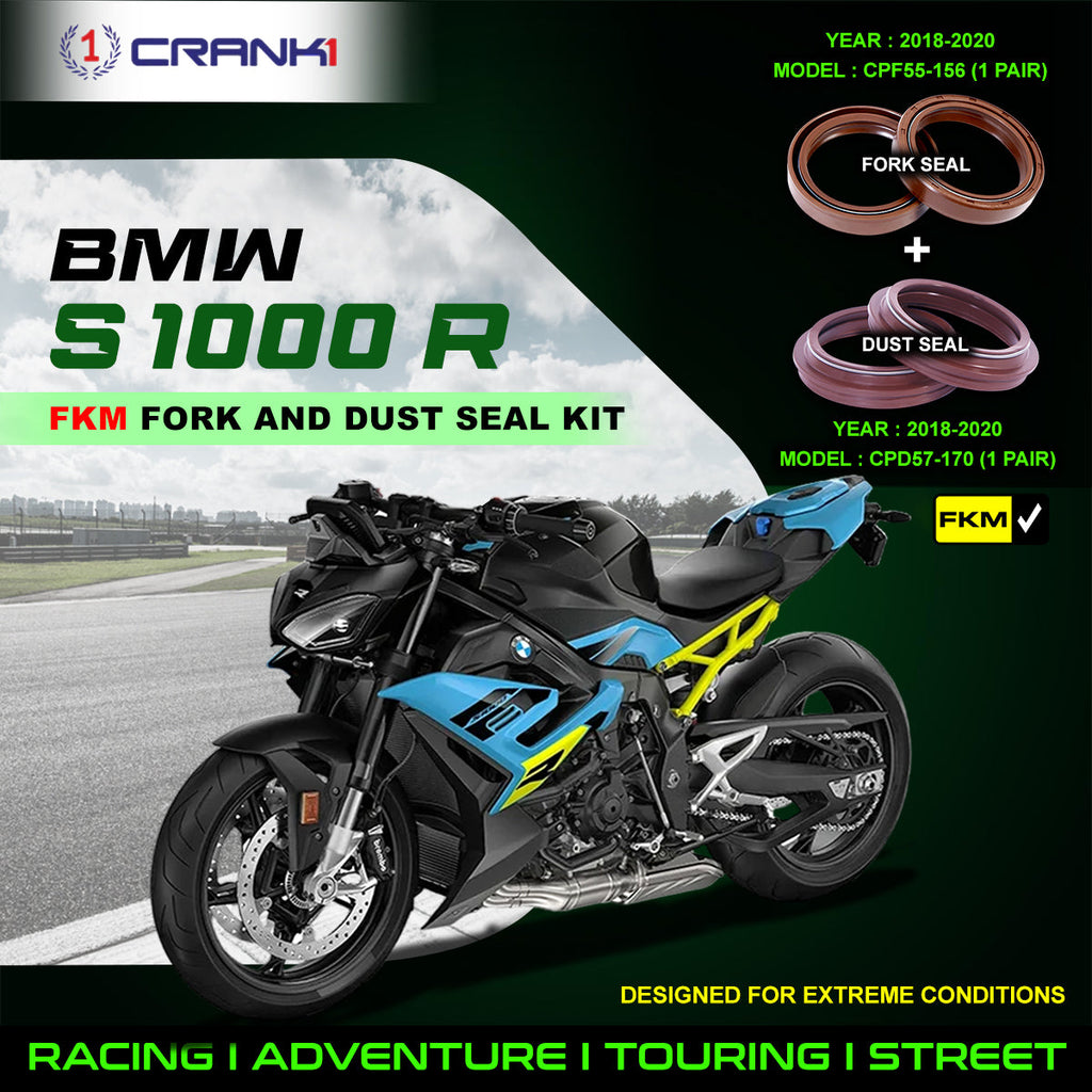 Fork And Dust Seals Kit For BMW S 1000 R (2018-2020) - CRANK1